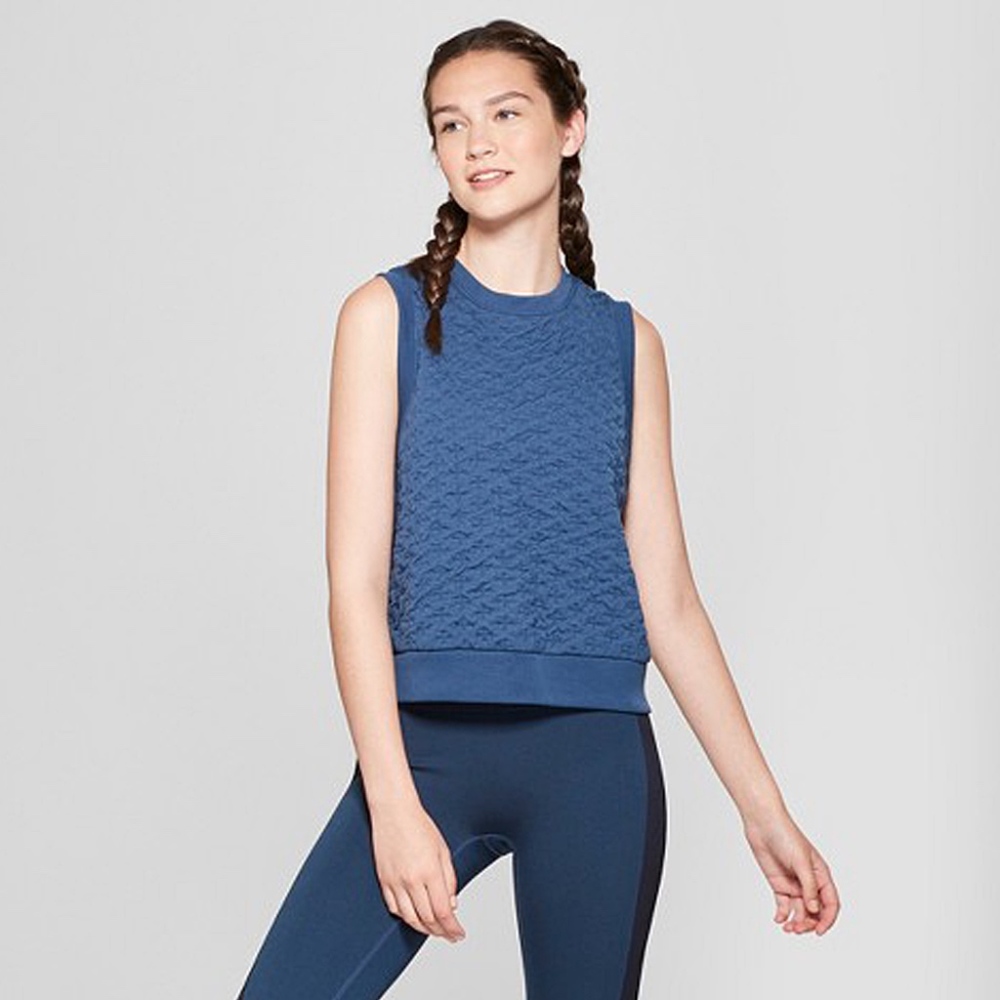 JoyLab Textured Sleeveless Sweatshirt